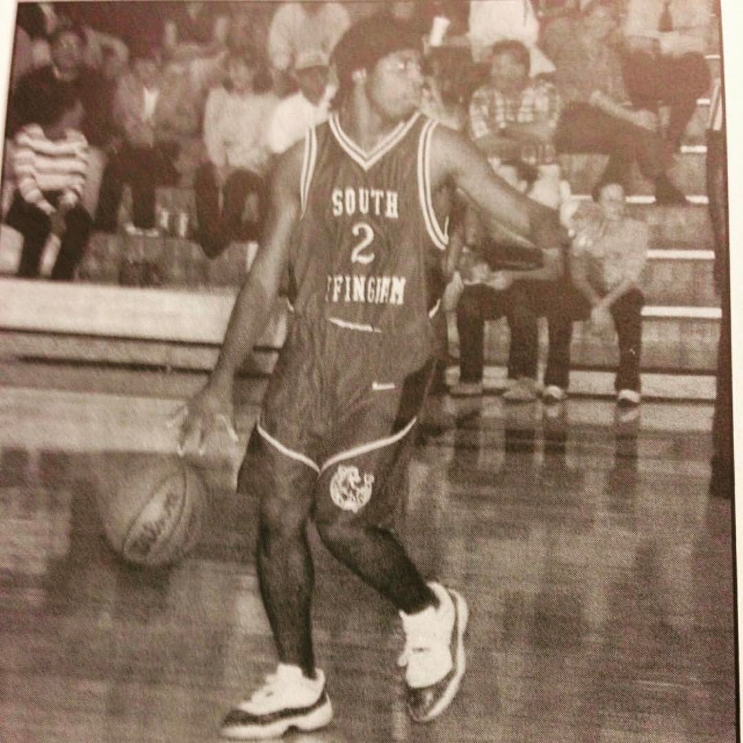 A youth photo of Ant playing basketball